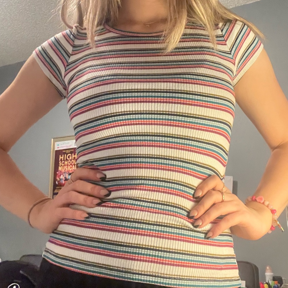 hollister striped tee